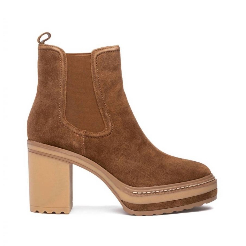 New Steve Madden Lexa Heeled Ankle Boots In Chestnut Brown Suede Size 9.5